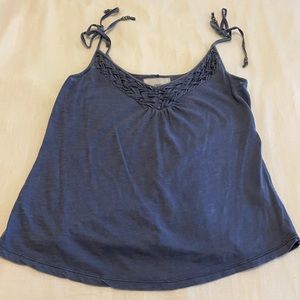 LOGG by H&M blue tie strap cami small